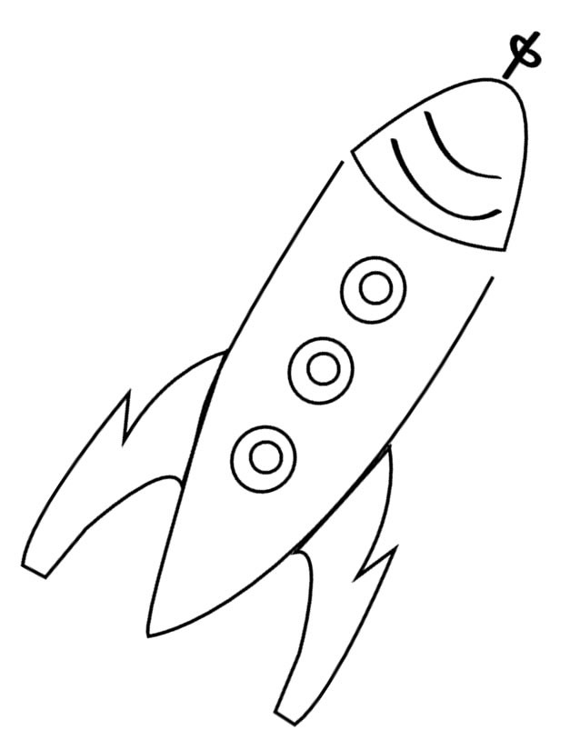 Coloriage et dessins gratuits Un Fusée spatiale facile à imprimer