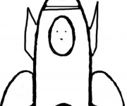 Coloriage Une Fus&eacute;e humoristique