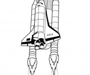 Coloriage Vaisseau spatial am&eacute;ricain de Nasa
