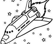 Coloriage Vaisseau spatial pour relaxation