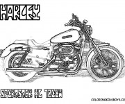 Coloriage Harley Davidson &agrave; t&eacute;l&eacute;charger