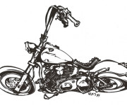 Coloriage Harley Davidson artistique