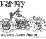 Coloriage Harley Davidson deluxe