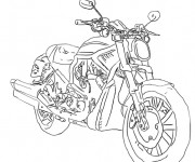 Coloriage Harley Davidson dessin&eacute; en ligne