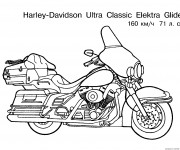 Coloriage Harley Davidson Electra Glide Ultra classique