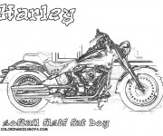 Coloriage Harley Davidson Fat Boy à découper