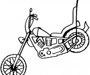 Coloriage Harley Davidson simple