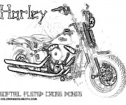 Coloriage Harley Davidson Softail Cross Bones