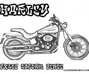 Coloriage Harley Davidson Softail Deuce