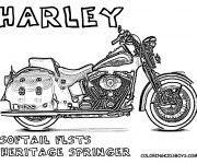 Coloriage Harley Davidson Softail Heritage Springer