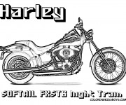 Coloriage Harley Davidson Softail Night Train