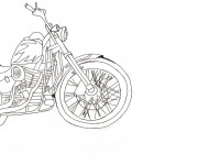 Coloriage et dessins gratuit Harley Davidson stylisé à imprimer