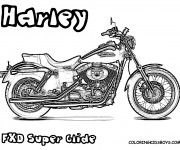 Coloriage Harley Davidson Super Glide
