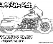 Coloriage Harley Davidson Touring couleur