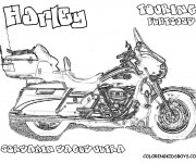Coloriage Harley Davidson Touring r&eacute;aliste