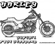 Coloriage Harley Davidson vecteur