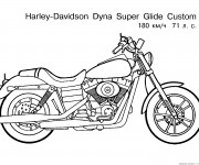 Coloriage Moto Harley Davidson