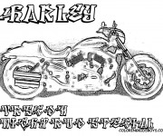 Coloriage Moto Harley Davidson Night Rod spécial