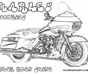 Coloriage Moto Harley Davidson pour adulte