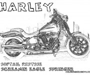 Coloriage Moto Harley Davidson Softail FXSTSSE