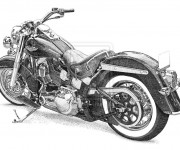 Coloriage Portrait Harley Davidson magnifique