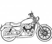 Coloriage Un Motorcycle Harley Davidson