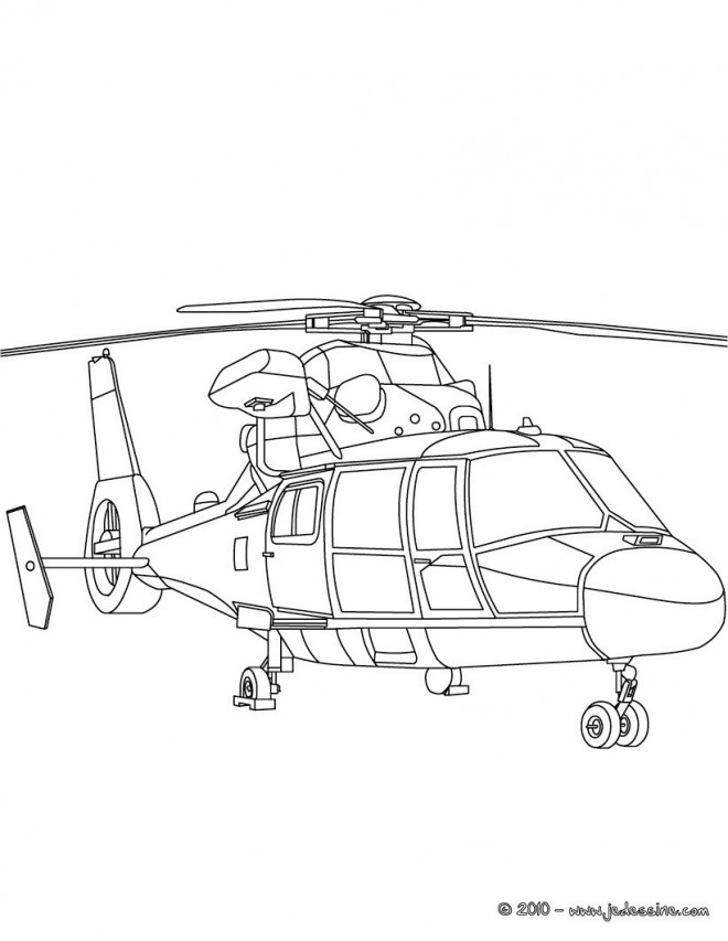 Coloriage et dessins gratuits Hélicoptère de pompier à imprimer
