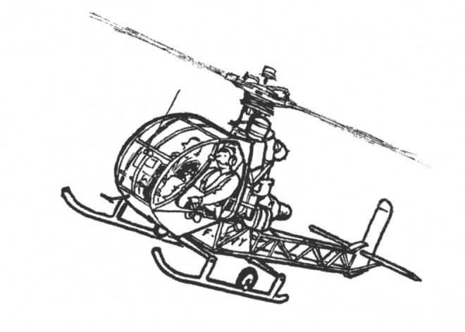 Coloriage et dessins gratuits Hélicoptère de surveillance à imprimer
