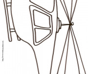 Coloriage H&eacute;licopt&egrave;re dessin&eacute; par le crayon