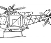 Coloriage H&eacute;licopt&egrave;re police