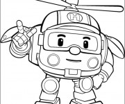 Coloriage H&eacute;licopt&egrave;re vectoriel pour enfant