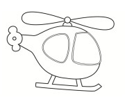 Coloriage Mini H&eacute;licopt&egrave;re Disney