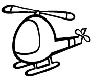 Coloriage et dessins gratuit Un petit Hélicoptère à imprimer