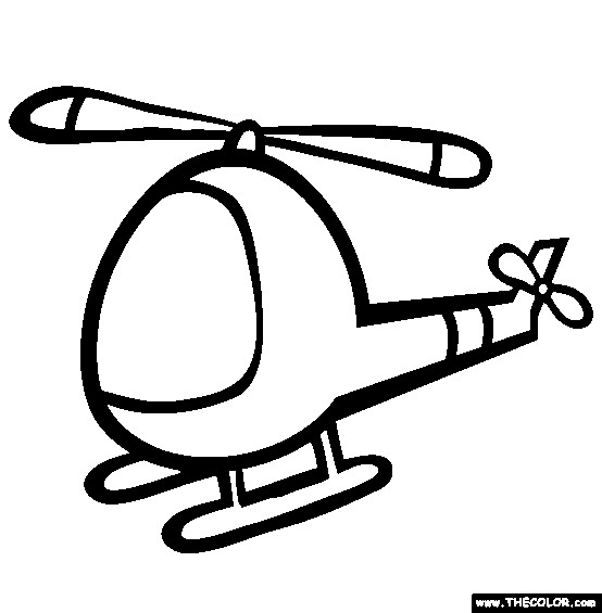 Coloriage et dessins gratuits Un petit Hélicoptère à imprimer