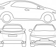 Coloriage et dessins gratuit Honda à découper à imprimer