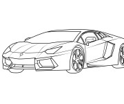 Coloriage Image de voiture Lamborghini
