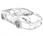 Coloriage Lamborghini à colorier