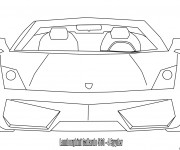 Coloriage Lamborghini à découper