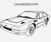 Coloriage Lamborghini ancien mod&egrave;le