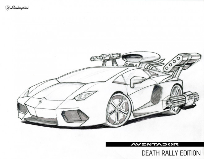 Coloriage Lamborghini Aventador Édition Rallye de la mort