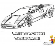 Coloriage Lamborghini Countach