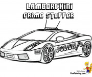 Coloriage Lamborghini Crime Stopper