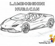 Coloriage Lamborghini Huracan décapotable