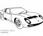 Coloriage Lamborghini Miura