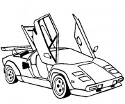 Coloriage Lamborghini Portes Papillon