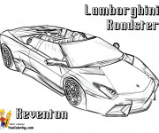 Coloriage et dessins gratuit Lamborghini Reventon à imprimer