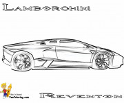 Coloriage Lamborghini Reventon à découper