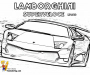 Coloriage Lamborghini Superveloce