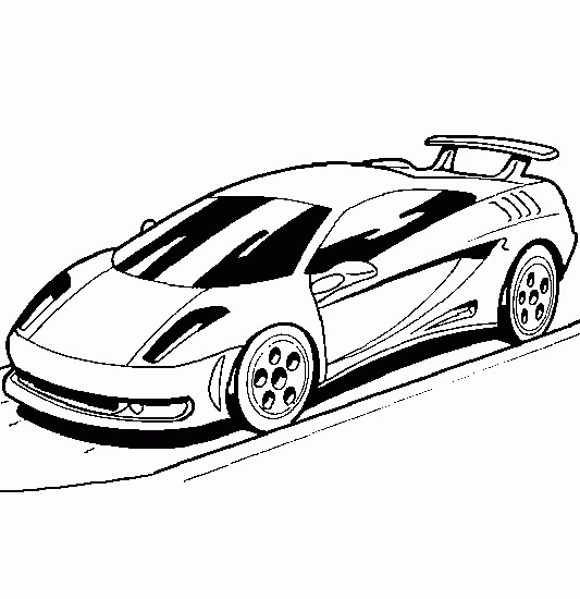 Coloriage et dessins gratuits Lamborghini sur la route à imprimer