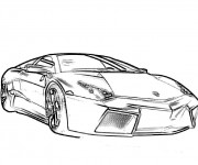 Coloriage Lamborghini vecteur